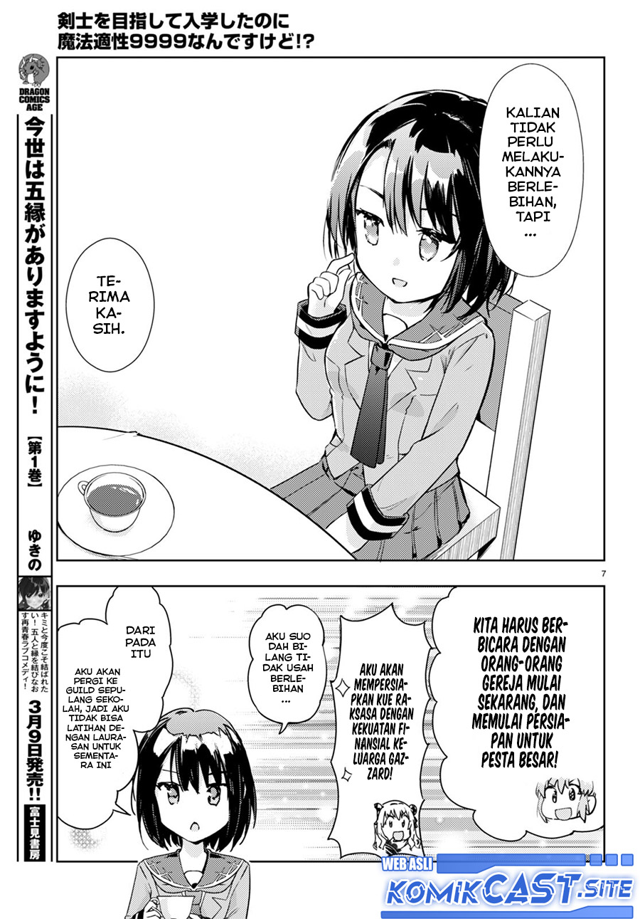 Kenshi wo Mezashite Nyuugaku shita no ni Mahou Tekisei 9999 nan desu kedo!? Chapter 60 Bahasa Indonesia
